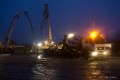Matin humide sur le chantier.